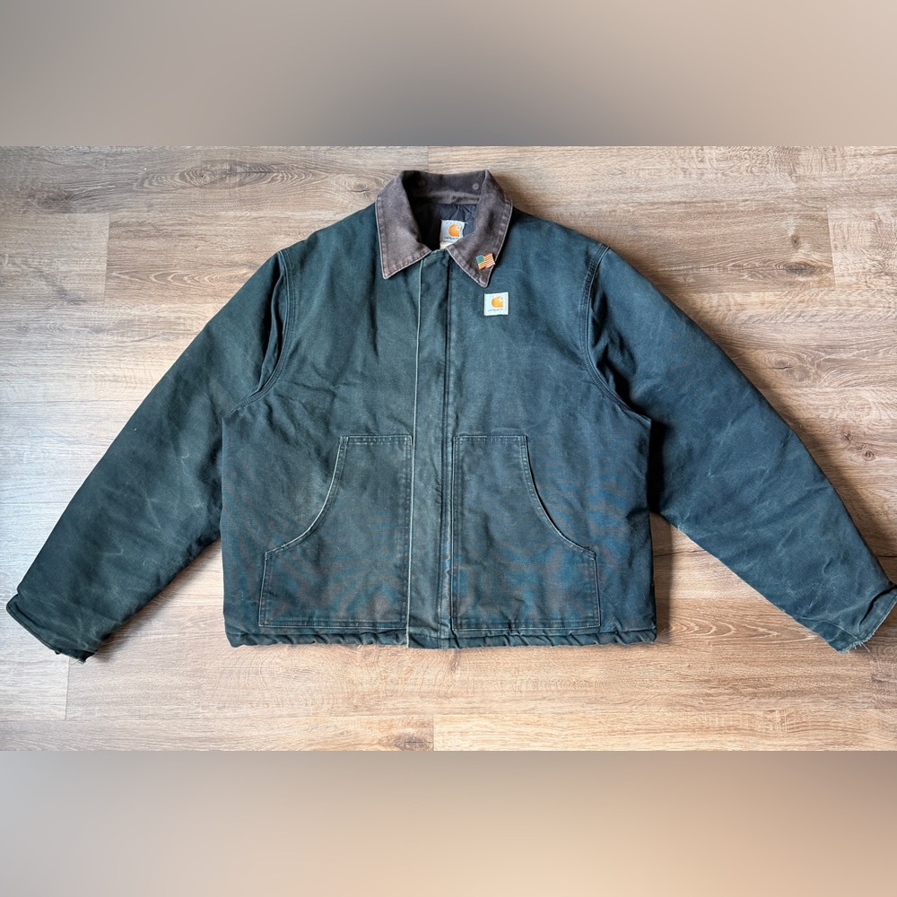 🇺🇸 USA‑Made Carhartt J02 BLK - Black Duck Jacket – XL – XXL- Y2K (2000) 🇺🇸